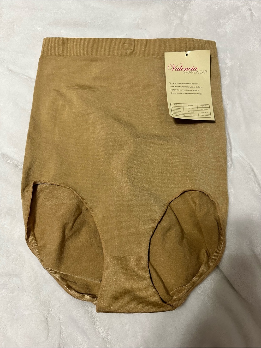 Valencia Shapewear High-Waist Control Briefs in Camel